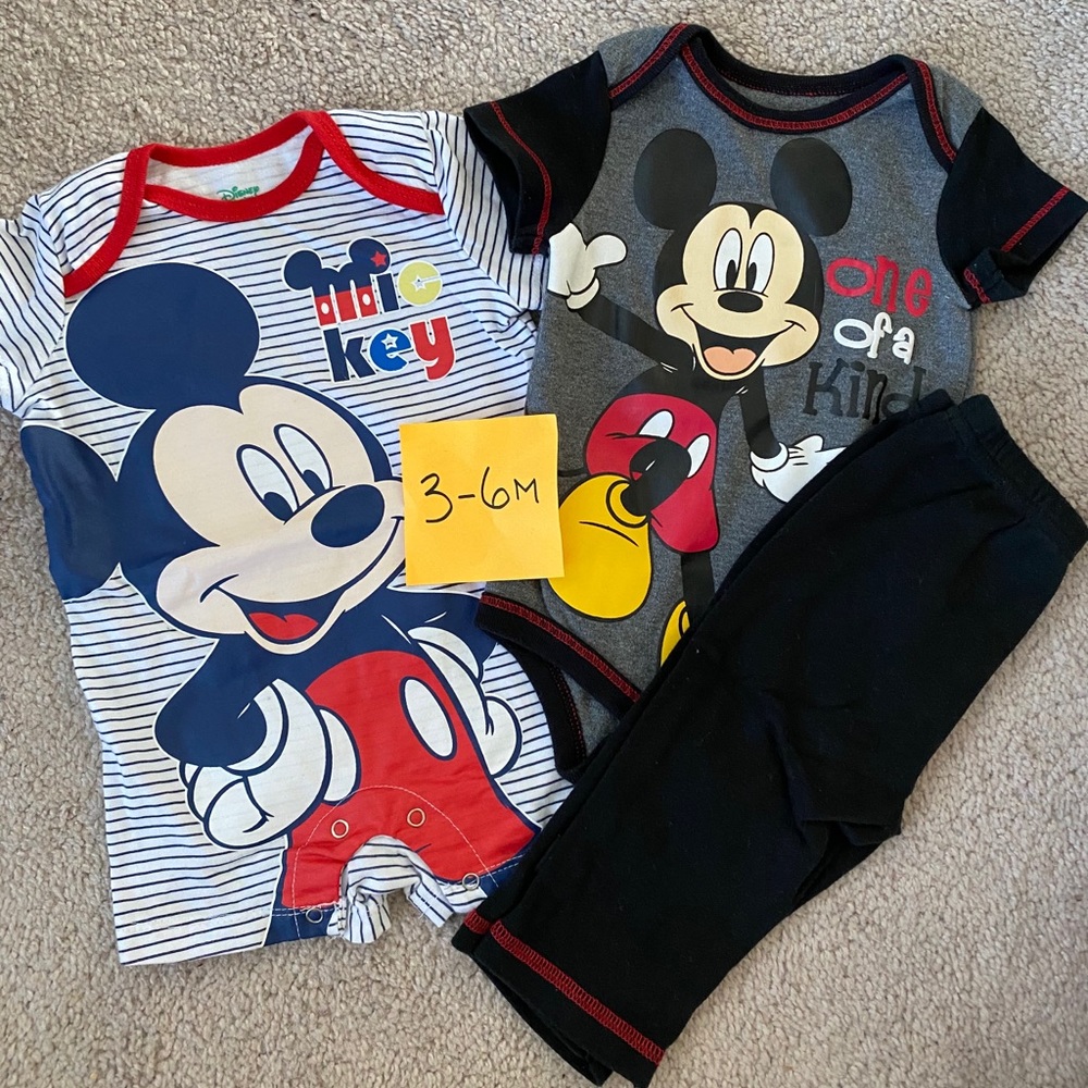Baby Mickey Mouse Two- Piece Outfit and Romper Set